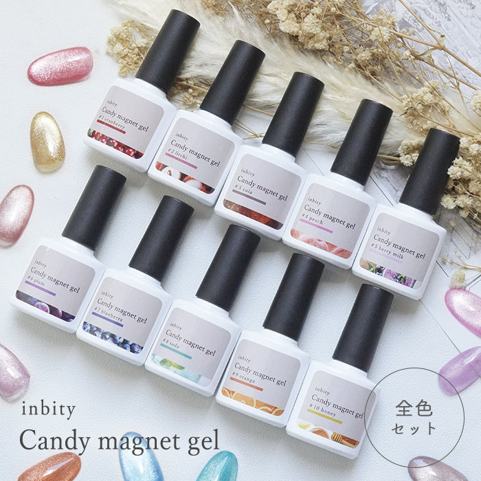 [全色10本セット]inbity CandyMagnetgel キャンディマグネットジェル【40ミクロン】