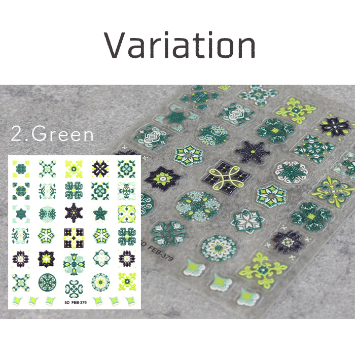 ５Dネイルシール【1】ボヘミアンタイル