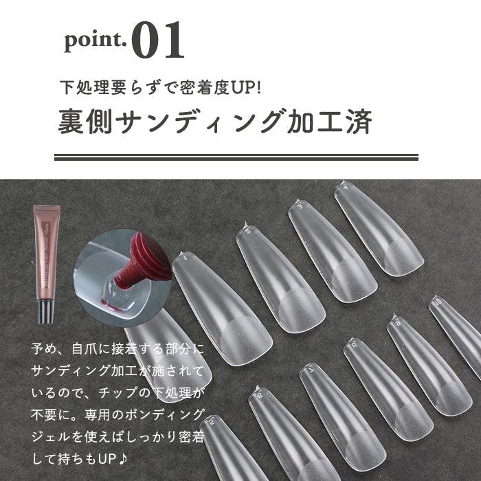 エクステンション】SOFT GEL TIPS【1】コフィン｜エクステンション 長さだし ネイルチップ ボンダージェル ジェルネイル チップオーバーレイ スカルプ  ジェルスカルプ – petitprice