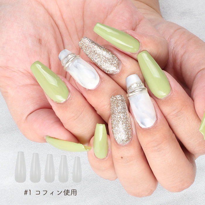 【エクステンション】SOFT GEL TIPS【1】コフィン